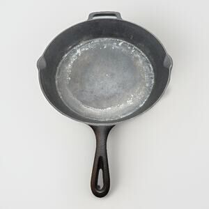 Mainstays Cast Iron 12” Skillet Oven Black Two Spout Two Handle Deep